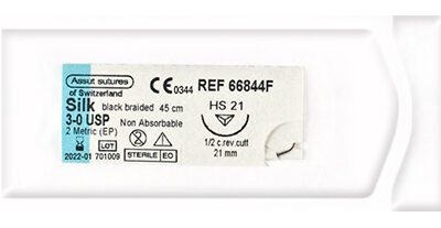 SEDA TRENZADA NEGRA / ASSUT SUTURES